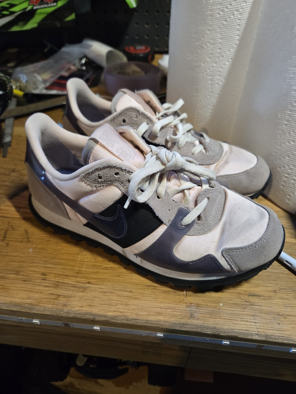 Nike Women's Pink, Gray & Black Retro Runner Sneakers